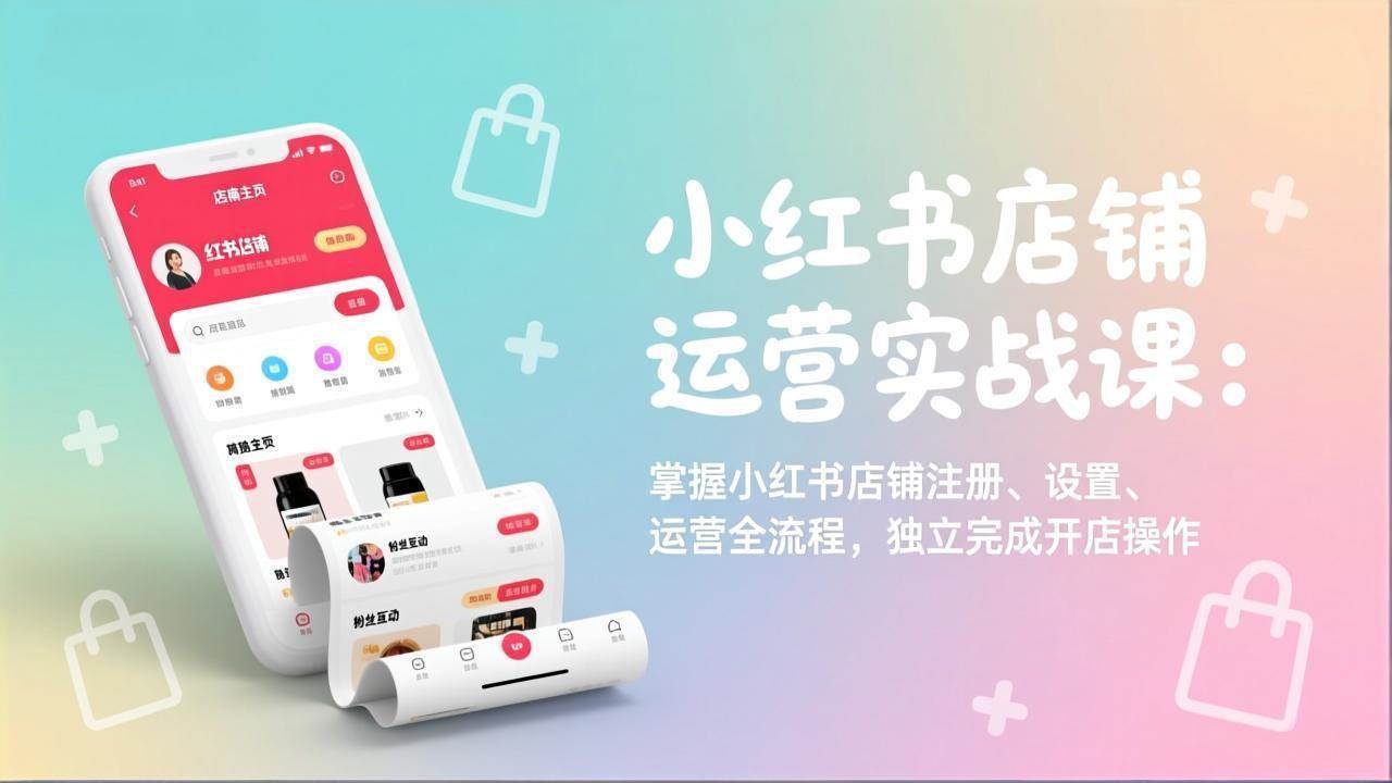 (3.7)小红书店铺运营实战课：掌握小红书店铺注册、设置、运营全流程，独立完成开店操作