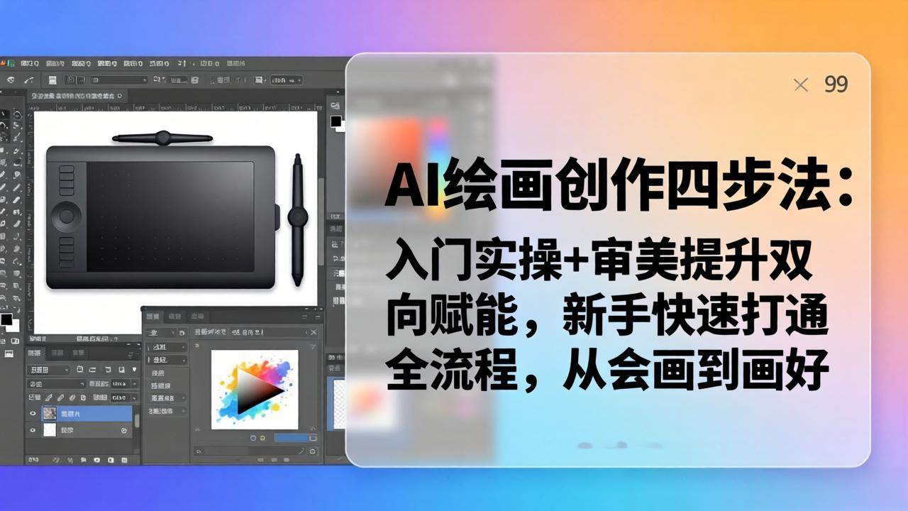 (4.24)AI绘画创作四步法：入门实操+审美提升双向赋能，新手快速打通全流程，从会画到画好