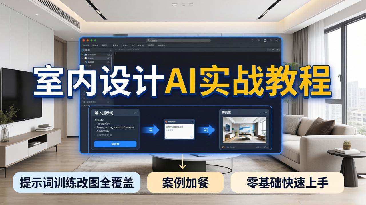 (4.27)2026室内设计AI实战教程，提示词训练改图全覆盖，搭配案例加餐，零基础也能快速上手