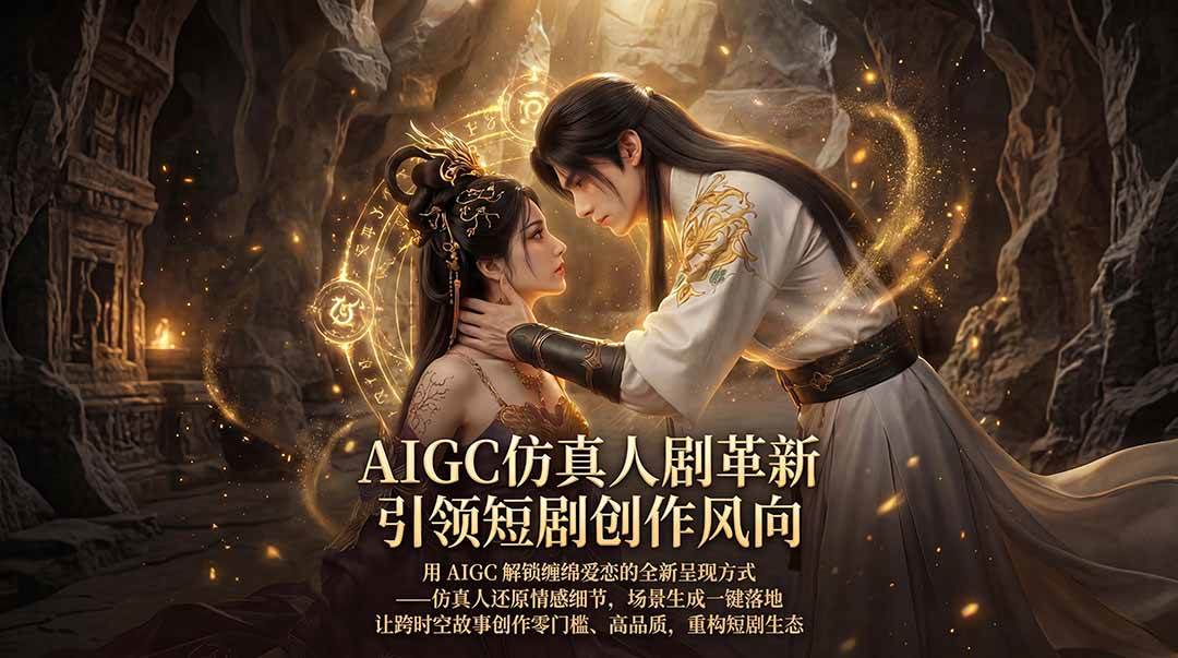 (4.26)AIGC 仿真人短剧创作革新，解锁仙侠爱恋全新呈现，一键出高质场景，零门槛打造爆款剧集